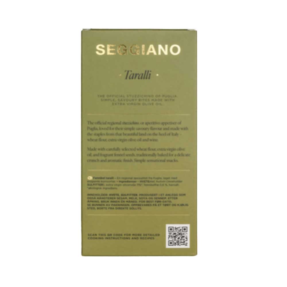 Organic Fennel Taralli Seggiano 6x150g Organic Fennel Taralli Seggiano 6x150g