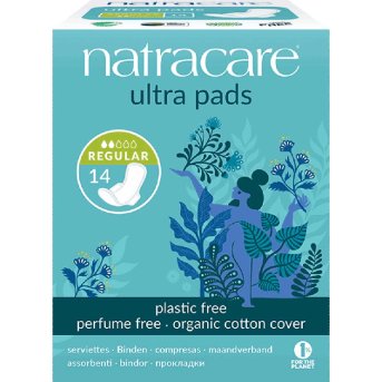 Regular Ultra Pads with Wings Natracare 14 Regular Ultra Pads with Wings Natracare 14
