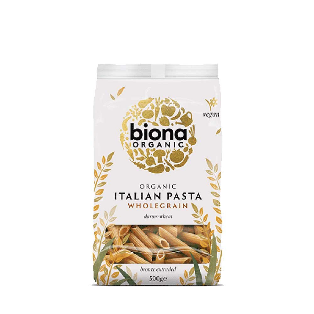 Organic Penne - wholewheat Biona 500g Organic Penne - wholewheat Biona 500g