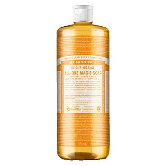 Organic Citrus-Orange Liquid Soap - single Dr. Bronner 946ml Organic Citrus-Orange Liquid Soap - single Dr. Bronner 946ml