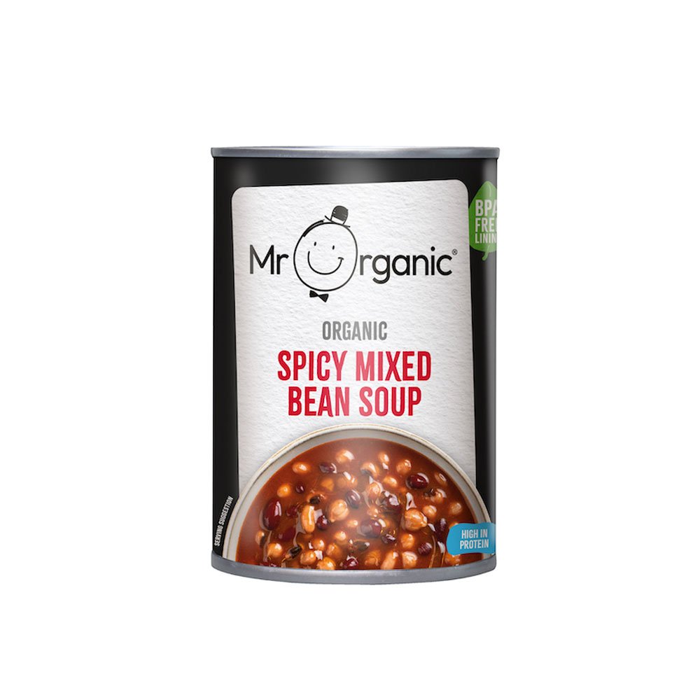 Organic Spicy Mixed Bean Soup Mr Organic 400g Organic Spicy Mixed Bean Soup Mr Organic 400g