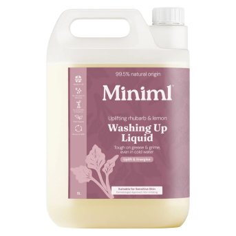 Washing Up Liquid - Rhubarb & Lemon Miniml 5l Washing Up Liquid - Rhubarb & Lemon Miniml 5l