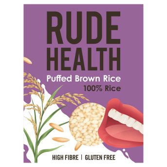 Puffed Brown Rice - gluten-free Rude Health 4x225g Puffed Brown Rice - gluten-free Rude Health 4x225g
