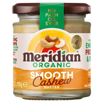 Organic Smooth Cashew Butter Meridian 6x170g Organic Smooth Cashew Butter Meridian 6x170g