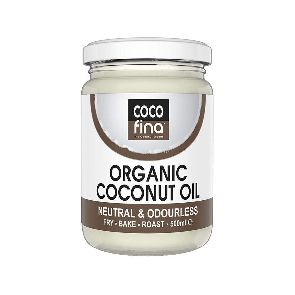 Organic Coconut Oil Neutral & Odourless - glass Cocofina 6x500ml Organic Coconut Oil Neutral & Odourless - glass Cocofina 6x500ml