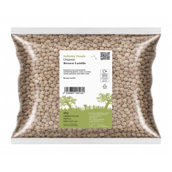 Organic Brown Lentils Infinity Foods 5kg Organic Brown Lentils Infinity Foods 5kg