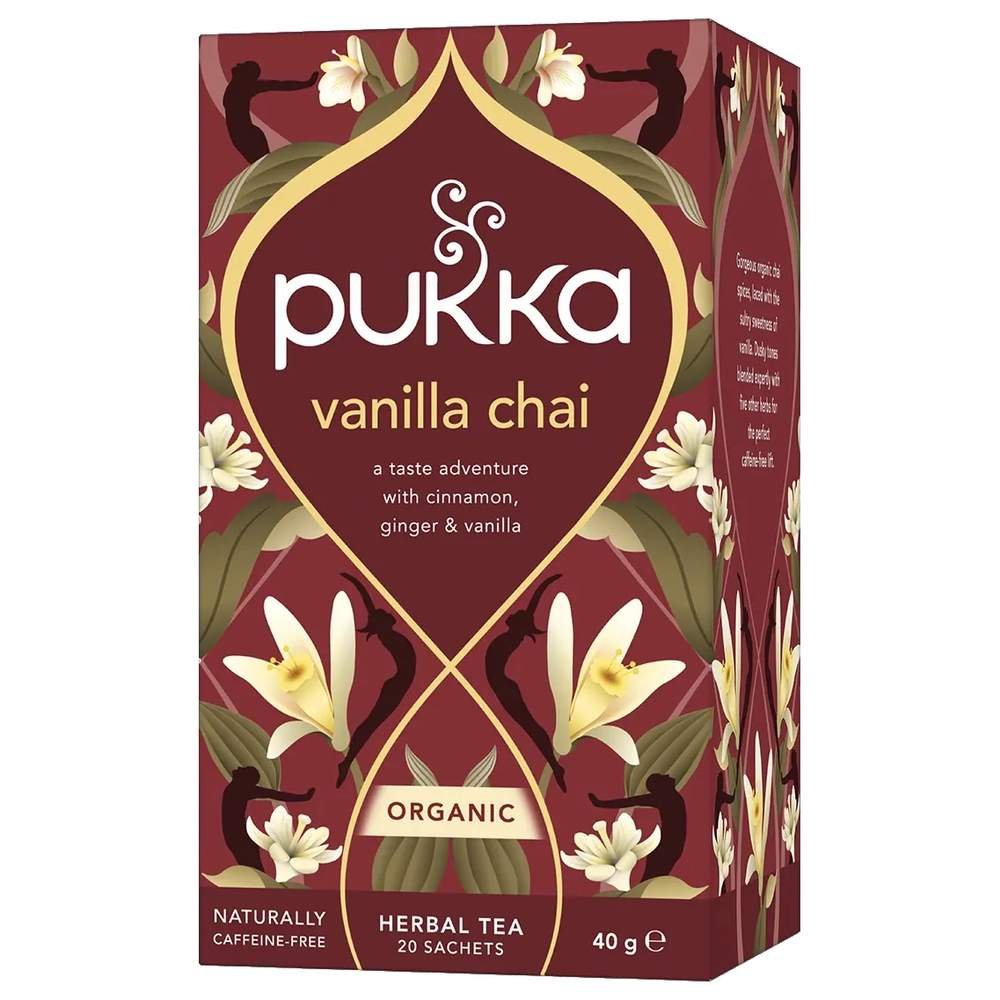 Organic Vanilla Spice Chai - cinnamon & sweet vanilla Pukka 4x20bags Organic Vanilla Spice Chai - cinnamon & sweet vanilla Pukka 4x20bags