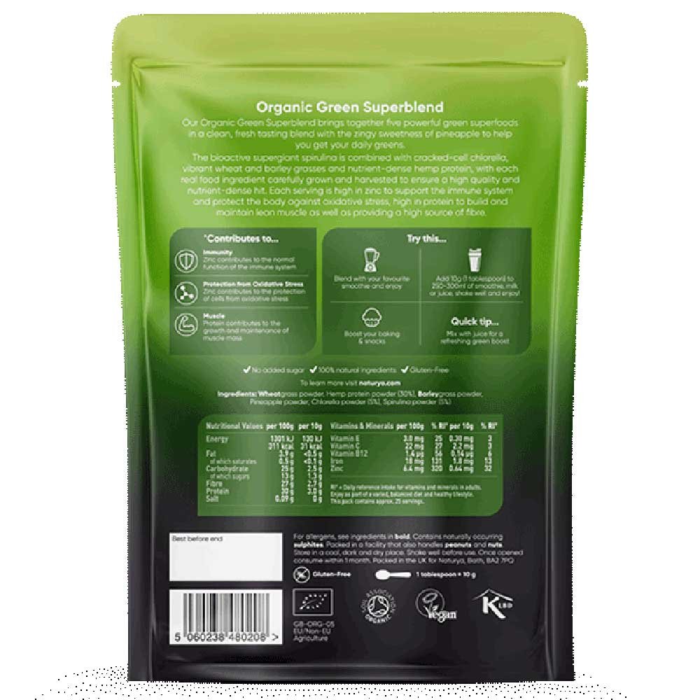 Organic Green Super Blend Naturya 250g