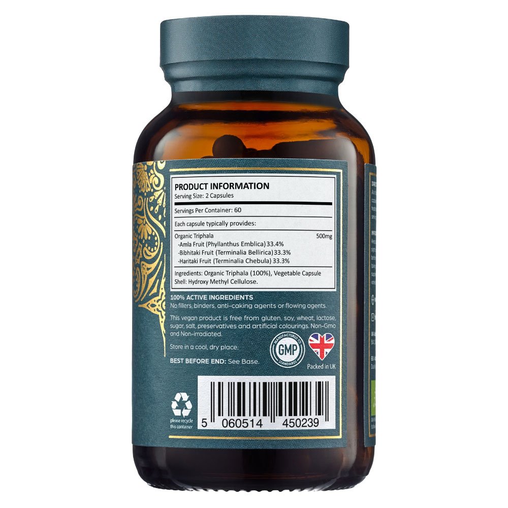 Organic Triphala - 120 capsules Ayurvediq 1jar
