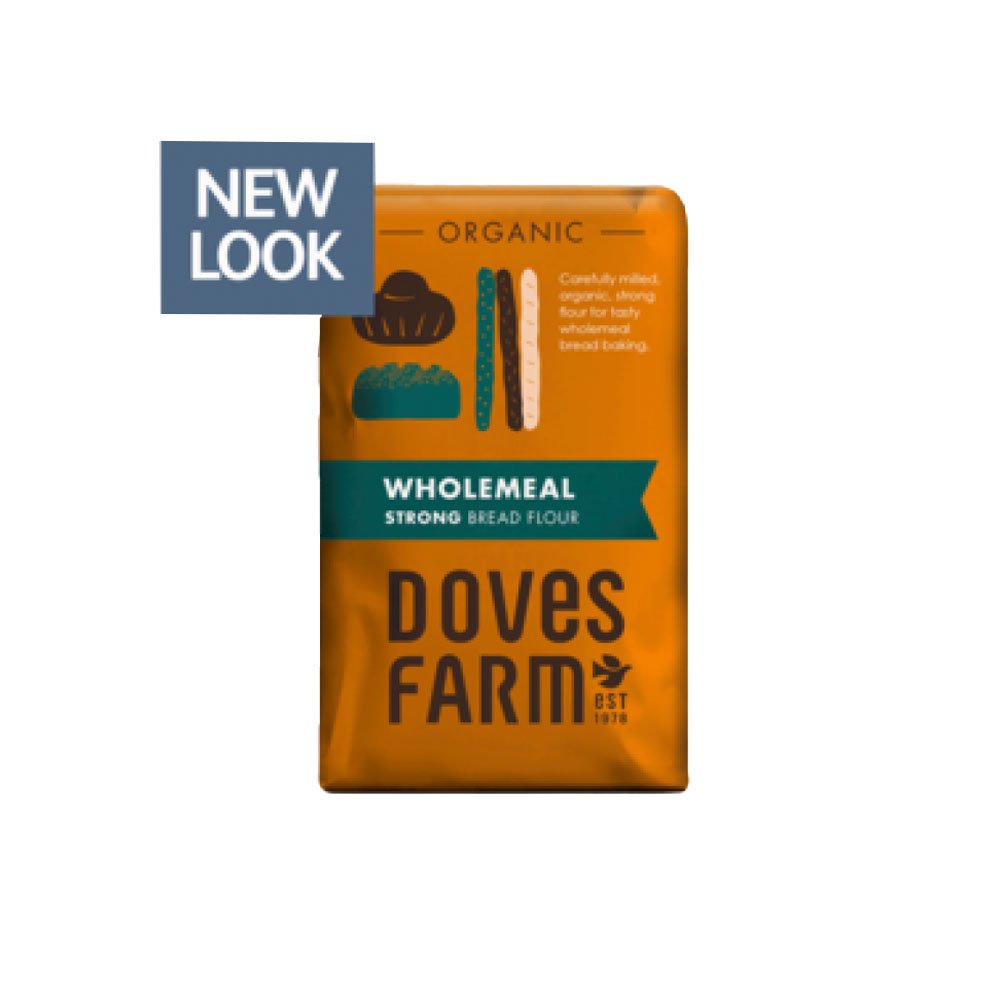 Organic Wholemeal Strong Bread Flour Doves Farm 1.5kg