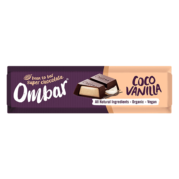 Organic Coco Vanilla Filled Chocolate bar Ombar 42g