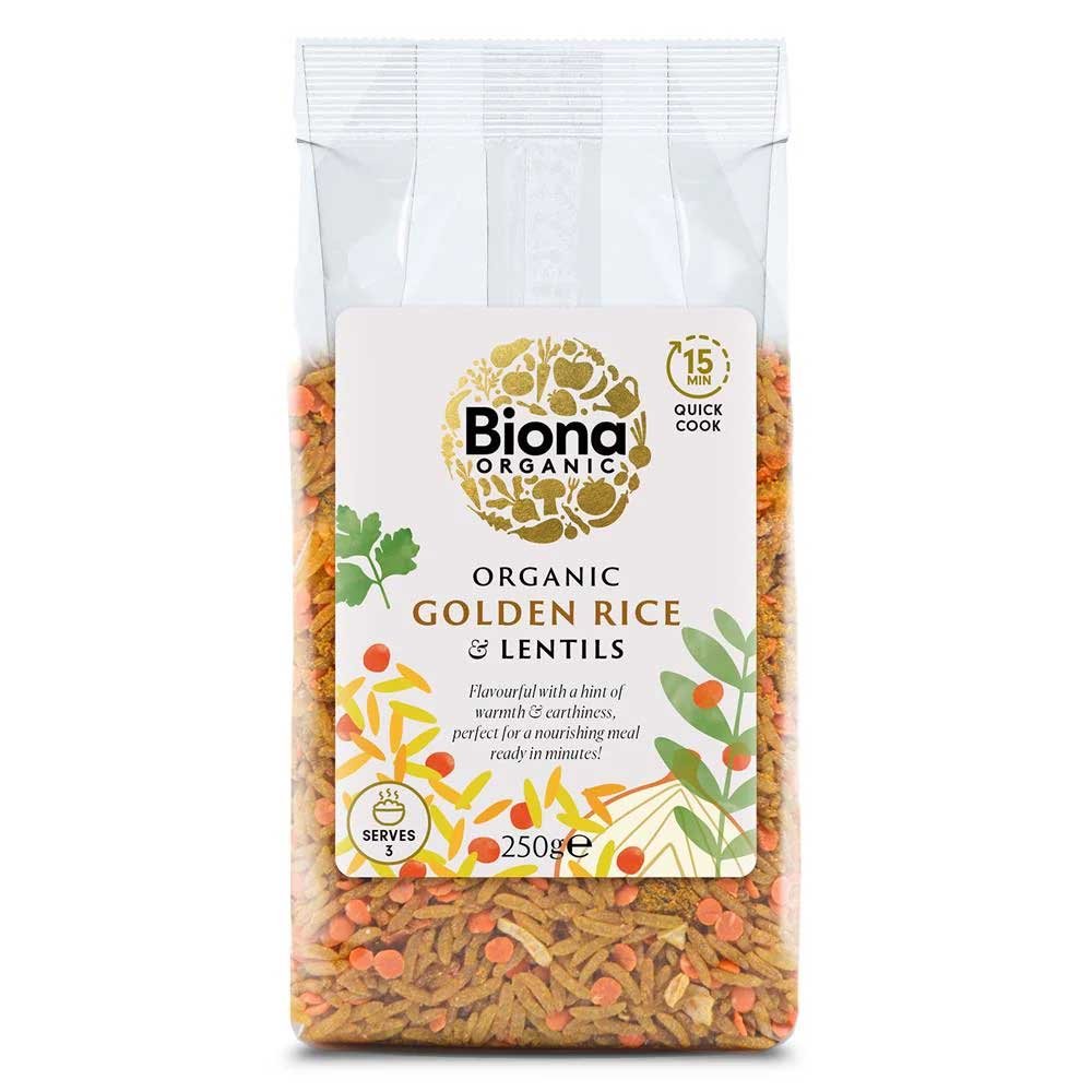Organic Golden Rice & Lentils Mix Biona 250g Organic Golden Rice & Lentils Mix Biona 250g
