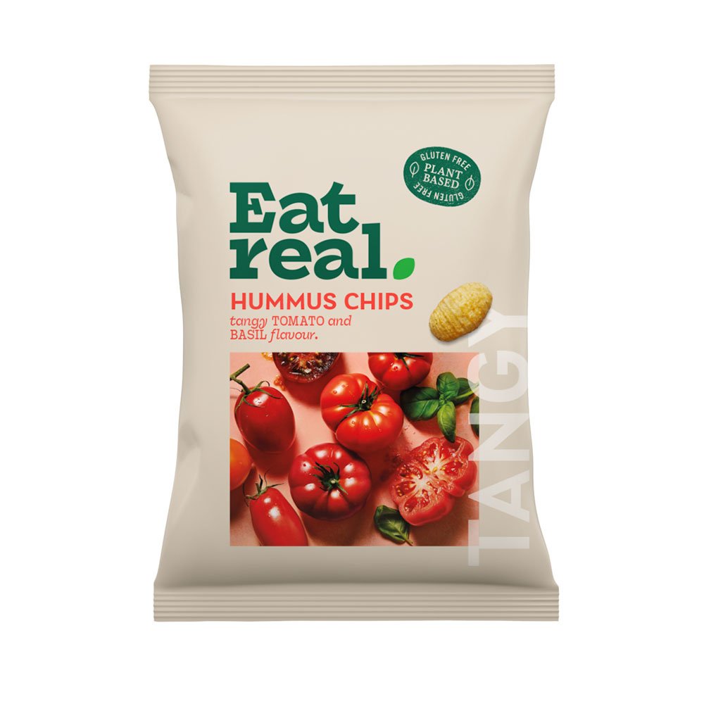 Tomato & Basil Hummus Chips - large Eat Real 110g