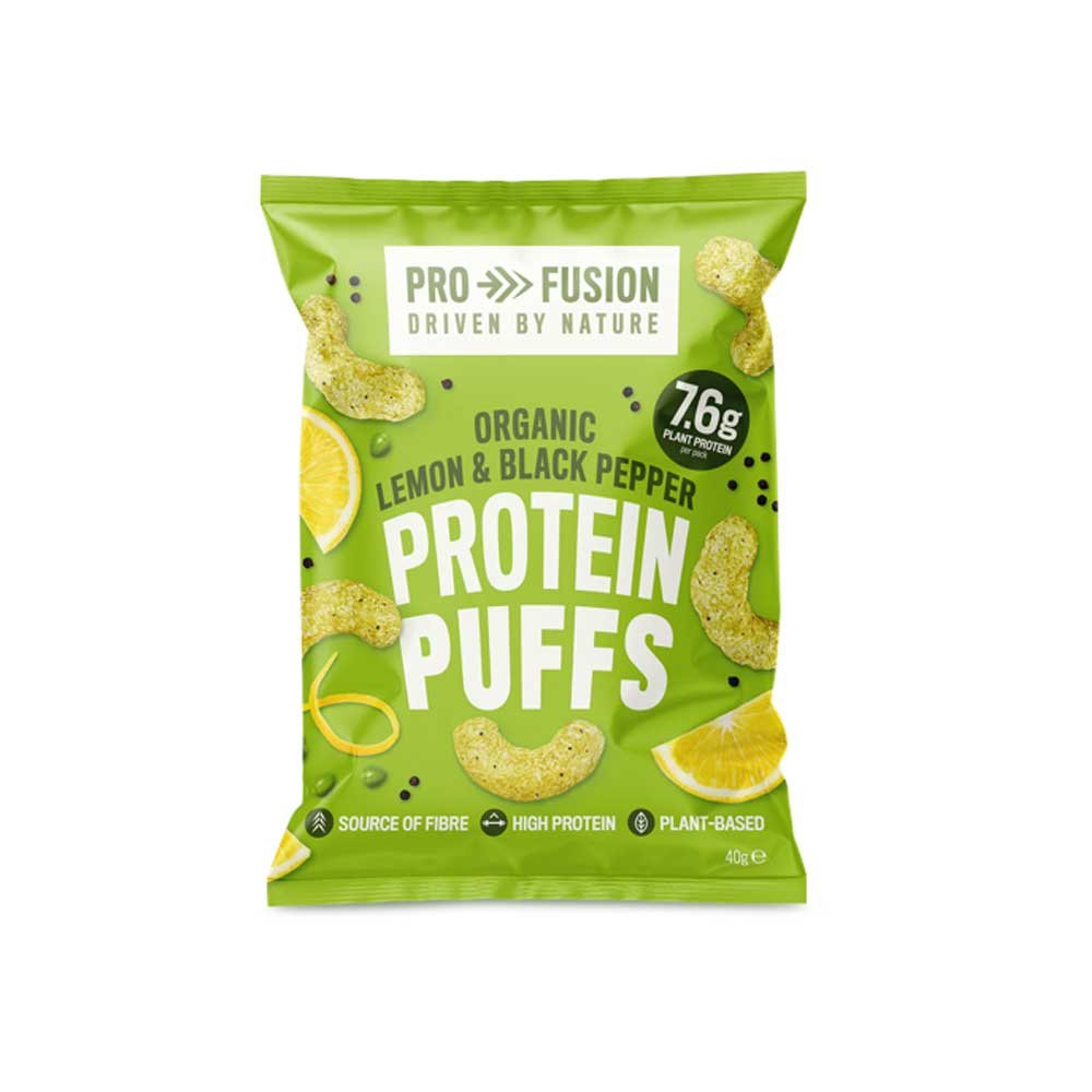 Organic Protein Puffs Lemon & Black Pepper Profusion 14x40g
