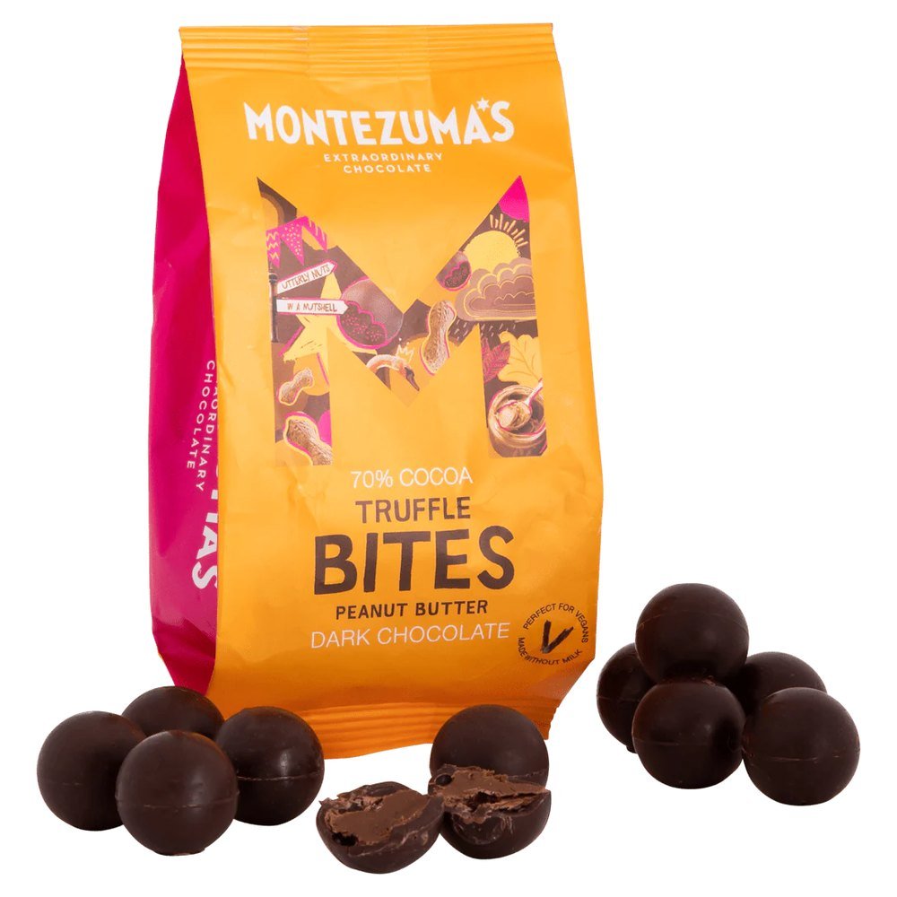 Dark Peanut Butter Truffle Bites Montezuma 8x120g