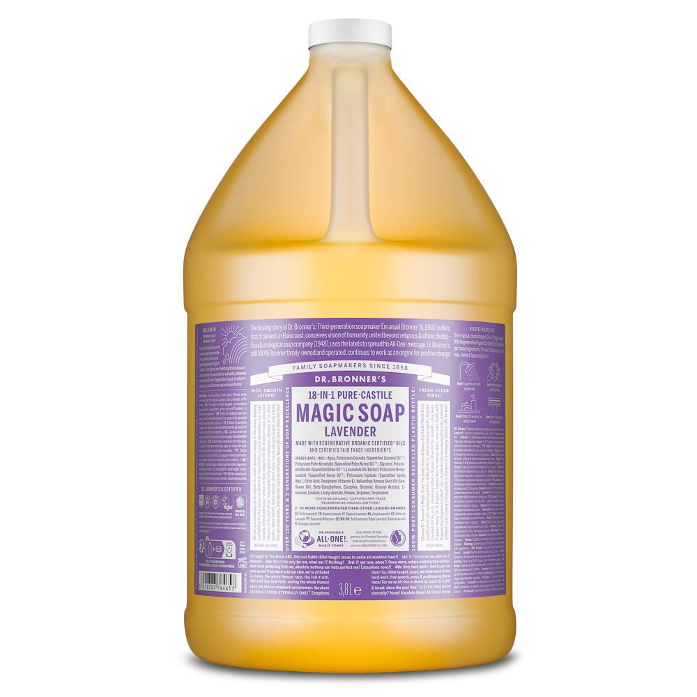 Organic Lavender Liquid Soap - single Dr. Bronner 3.79l
