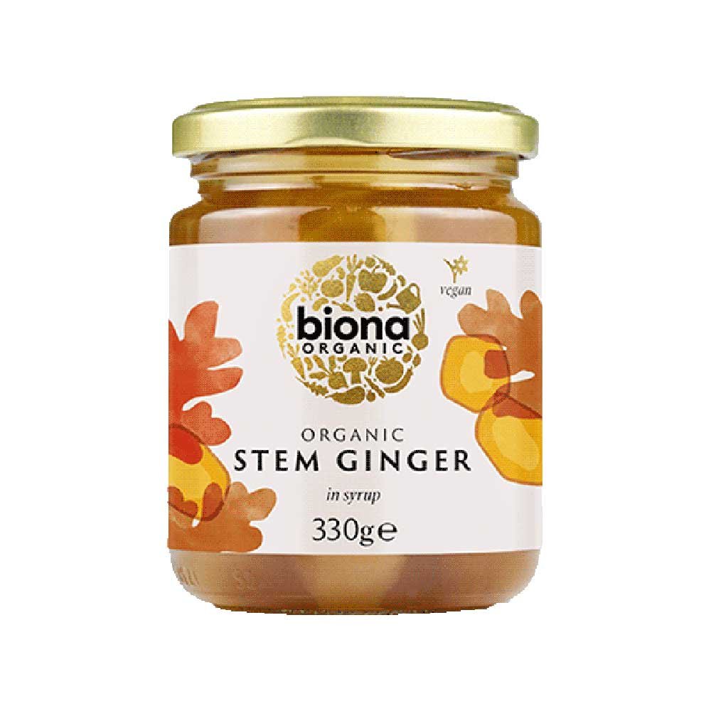 Organic Stem Ginger in Syrup Biona 330g