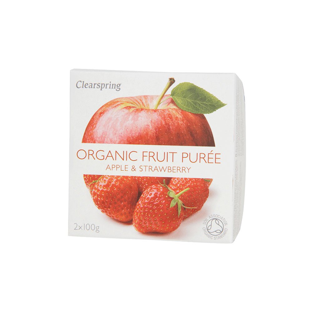Organic Apple & Strawberry Purée Clearspring 2x100g