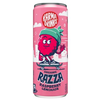 Organic Razza Raspberry lemonade - can Karma Drinks 24x250ml