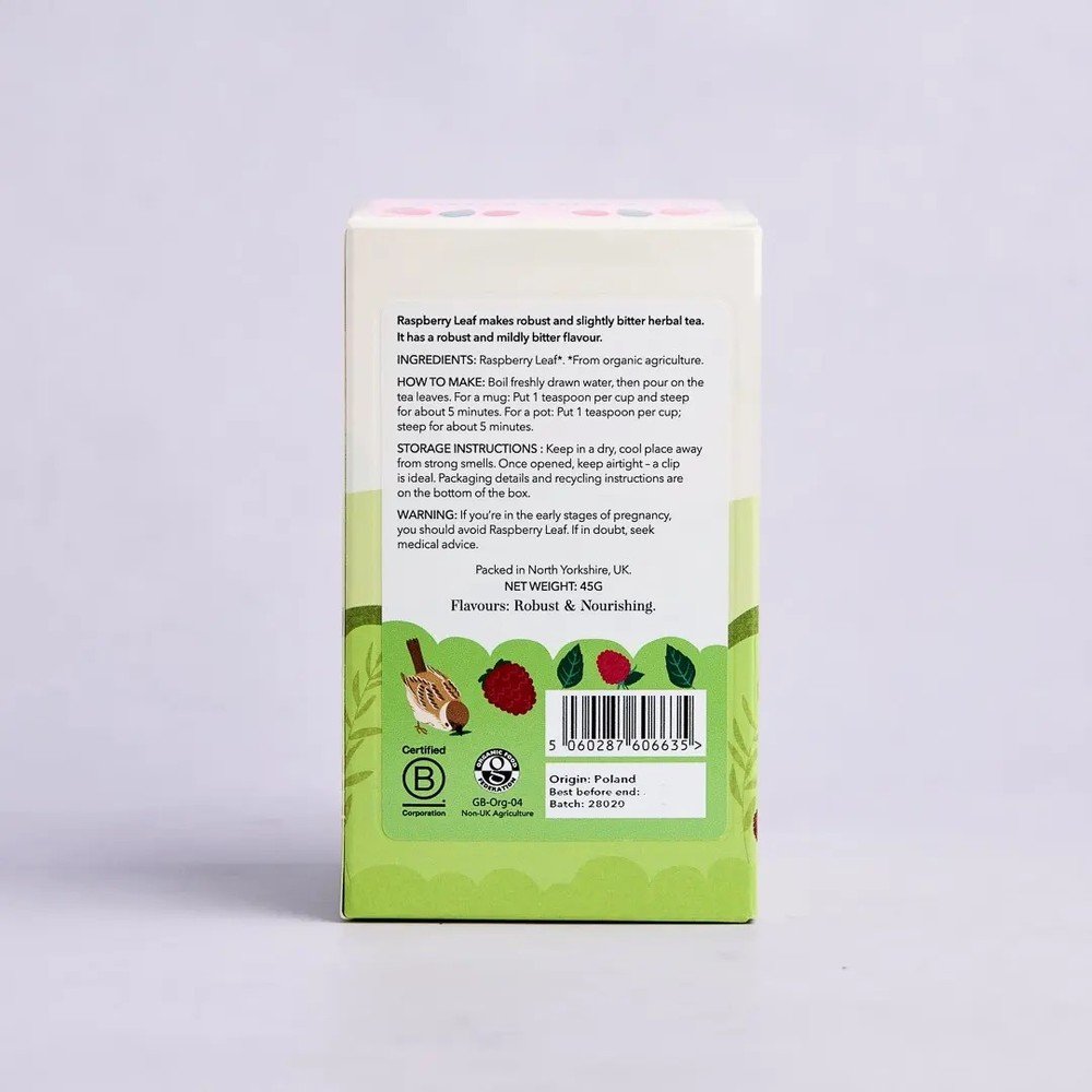 Organic Raspberry Leaf Steenbergs 4x40g Organic Raspberry Leaf Steenbergs 4x40g