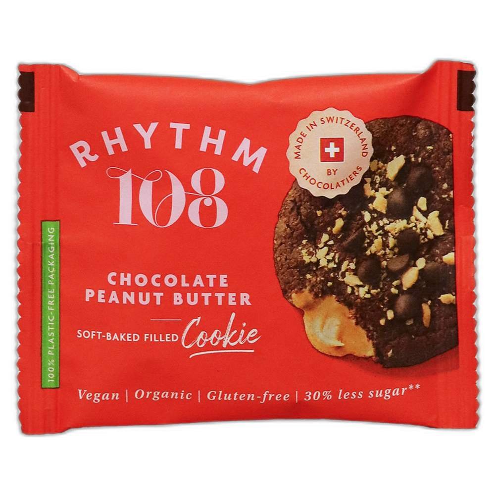 Organic Chocolate Peanut Butter Soft Baked Cookie Rhythm 108 12x50g Organic Chocolate Peanut Butter Soft Baked Cookie Rhythm 108 12x50g