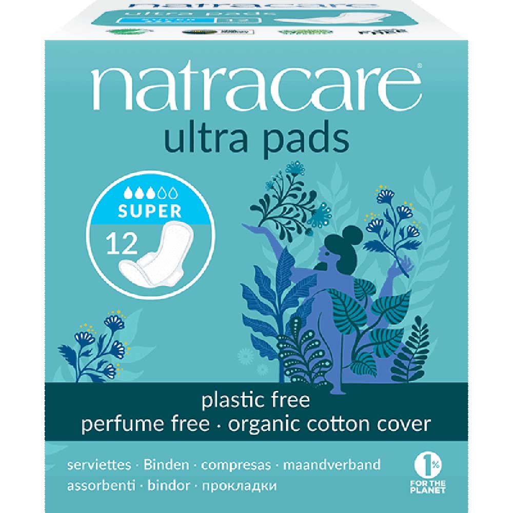 Super Ultra Pads with Wings Natracare 12 Super Ultra Pads with Wings Natracare 12
