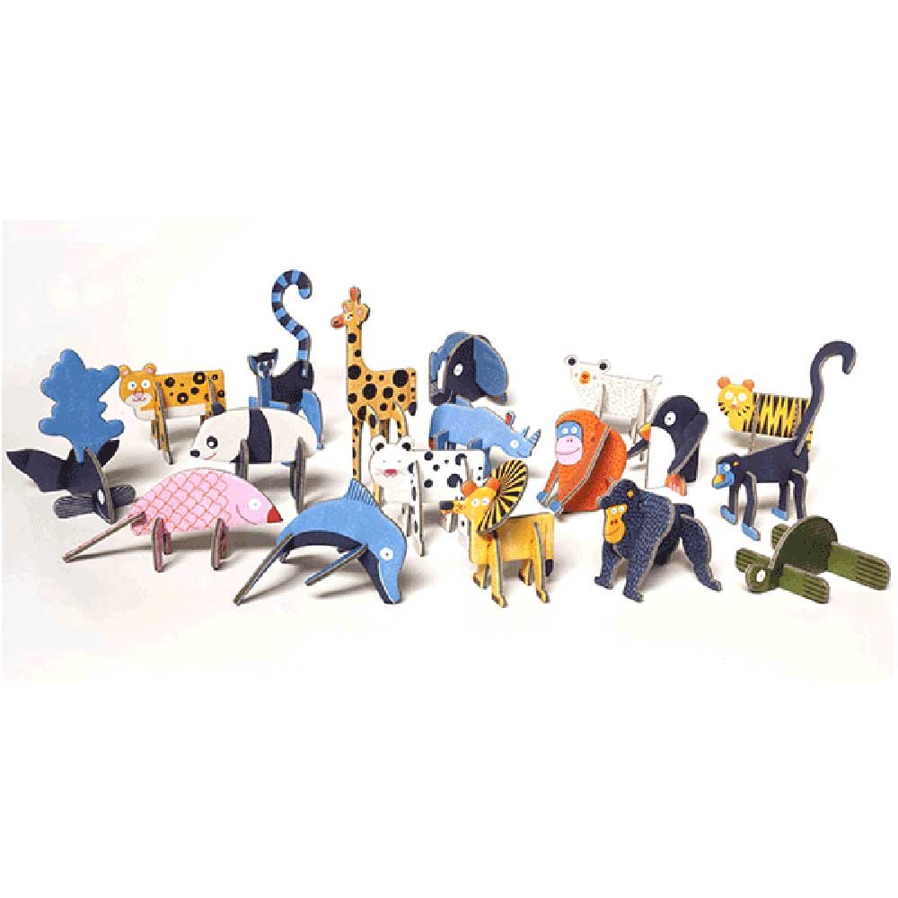 Organic Endangered Animals 3d puzzle toy with chocolate