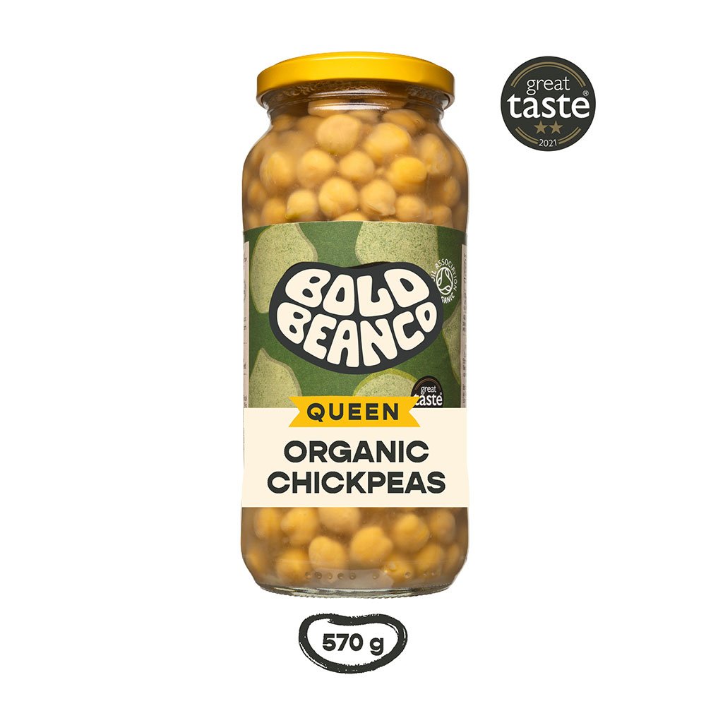 Organic Queen Chickpeas Bold Bean Co 570g