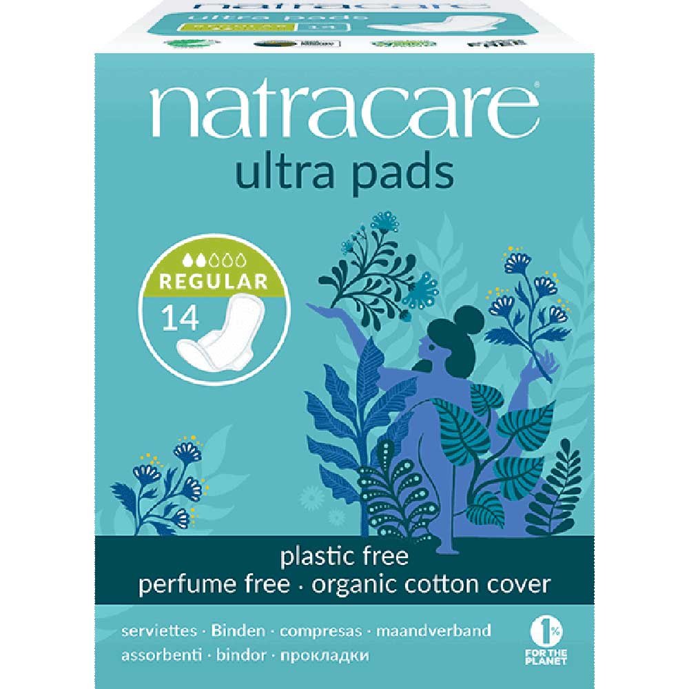 Regular Ultra Pads with Wings Natracare 14 Regular Ultra Pads with Wings Natracare 14