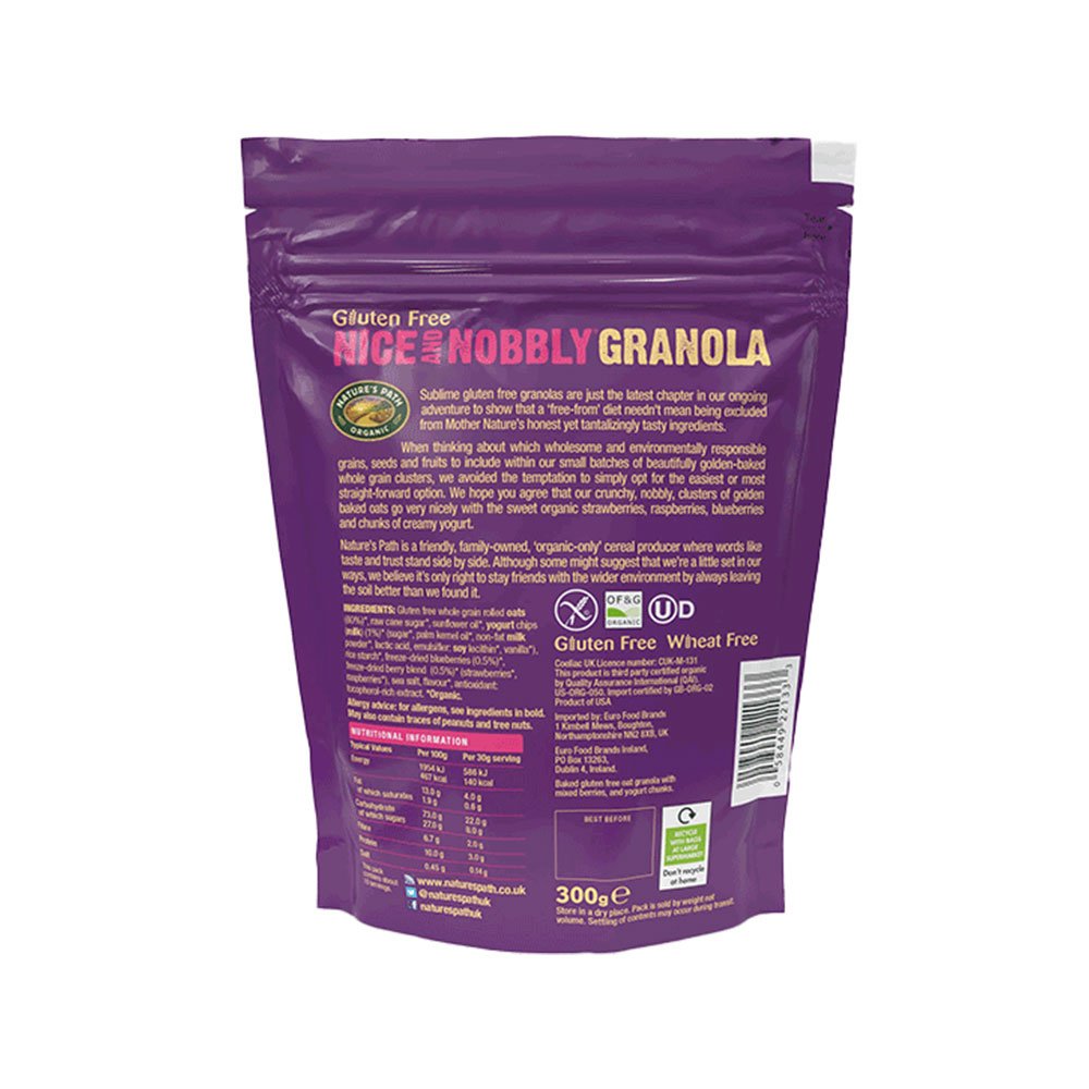 Organic Blueberry Raspberry Yogurt Nobbly Granola Nature's P