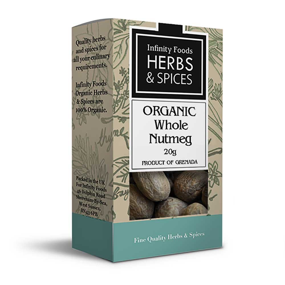 Organic Whole Nutmeg Infinity Foods 20g Organic Whole Nutmeg Infinity Foods 20g