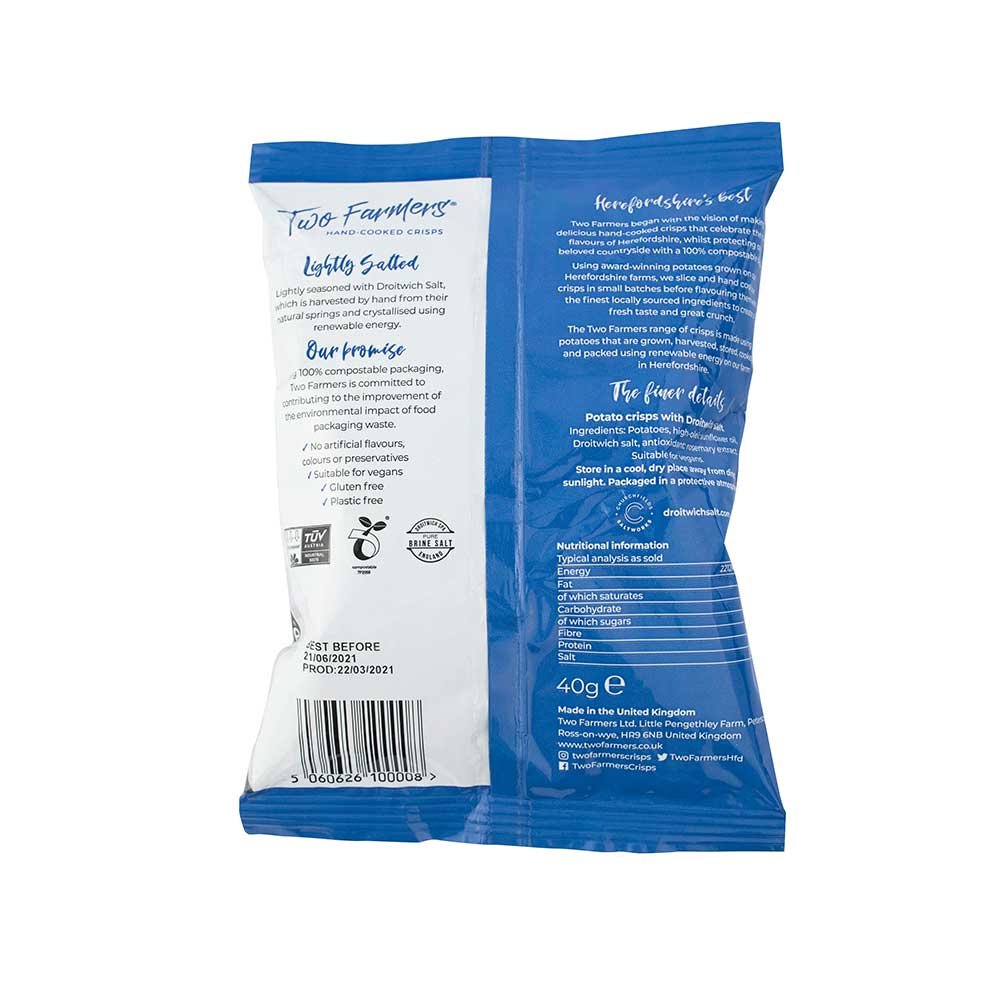 Lightly Salted Crisps Two Farmers 40g