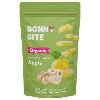 Organic Crunchy & Puffed Apple Bonny Bite 6x18g Organic Crunchy & Puffed Apple Bonny Bite 6x18g