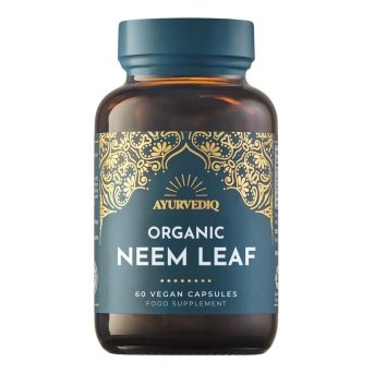 Organic Neem Leaf - 60 capsules Ayurvediq 1x1jar Organic Neem Leaf - 60 capsules Ayurvediq 1x1jar