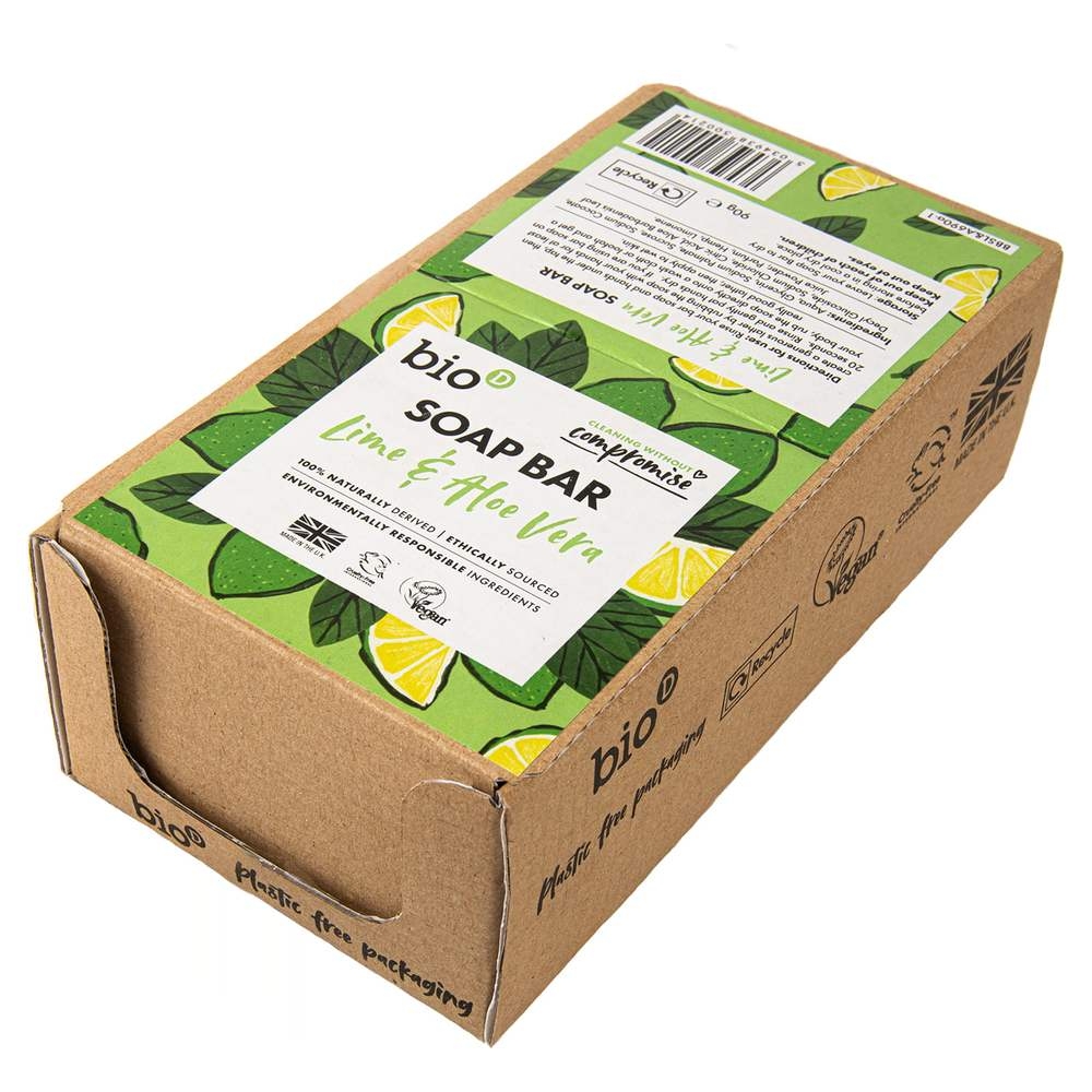 Lime & Aloe Vera Naked Soap Bar Bio-D 6x90g Lime & Aloe Vera Naked Soap Bar Bio-D 6x90g