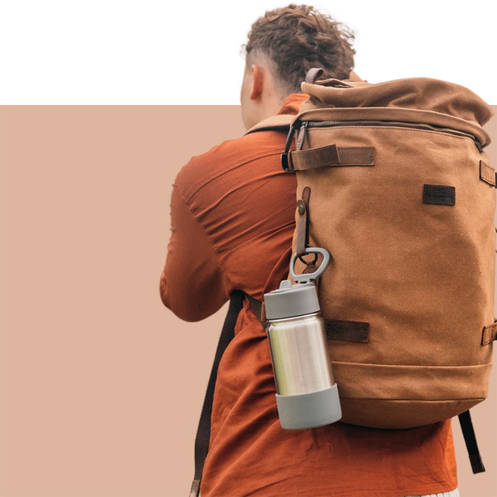 Stainless Coffee Cup Insulated - 2 caps One Green Bottle 400ml