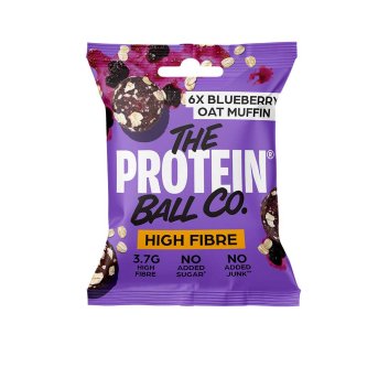 Blueberry Oat Muffin Protein Balls - High Fibre
