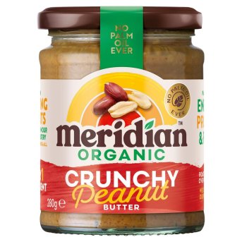 Organic Peanut Butter Crunchy 100% Meridian 6x280g Organic Peanut Butter Crunchy 100% Meridian 6x280g