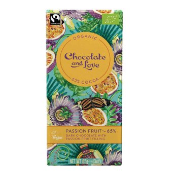 Organic Passion Fruit Filled Bar - Dark Choc 65%