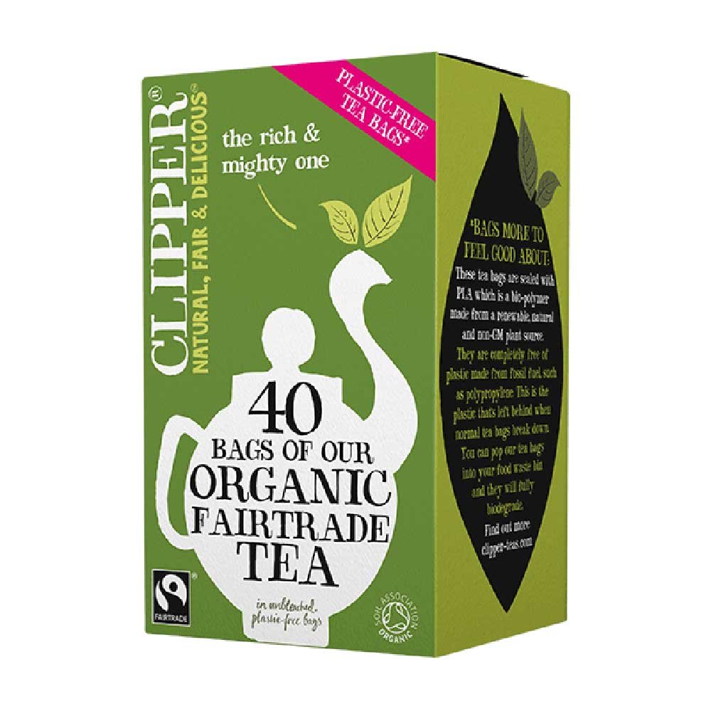 Organic Fairtrade Everyday Tea Bags Clipper 40bgs Organic Fairtrade Everyday Tea Bags Clipper 40bgs
