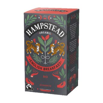 Organic English Breakfast Tea Bags Hampstead 20bgs