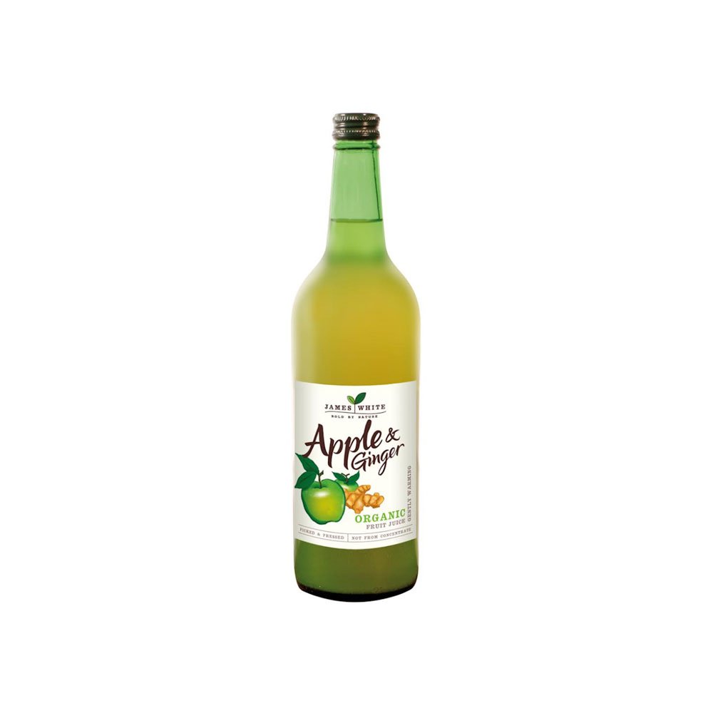 Organic Apple & Crushed Ginger Juice James White 250ml