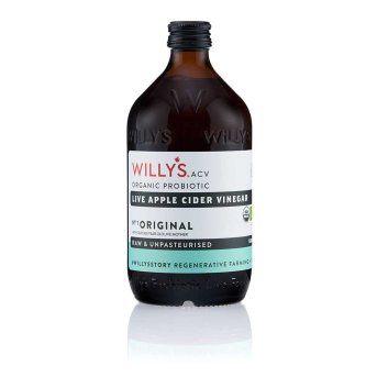 Organic Live Apple Cider Vinegar Willy's ACV 6x500ml