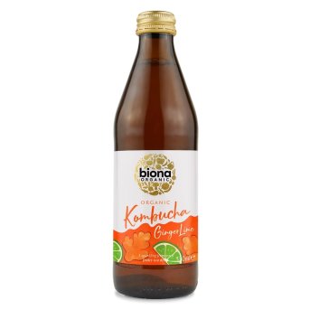 Organic Kombucha Ginger & Lime Biona 6x330ml Organic Kombucha Ginger & Lime Biona 6x330ml