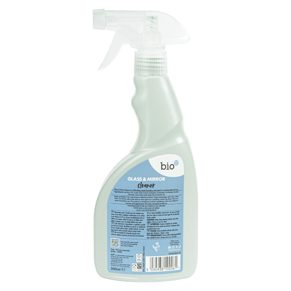 Spray - Glass & Mirror Cleaner Bio-D 12x500ml