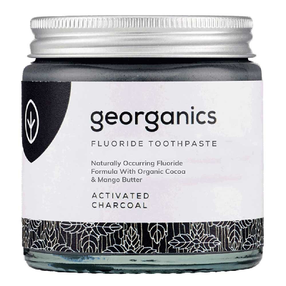 Fluoride Toothpaste - Activated Charcoal - jar Georganics 60