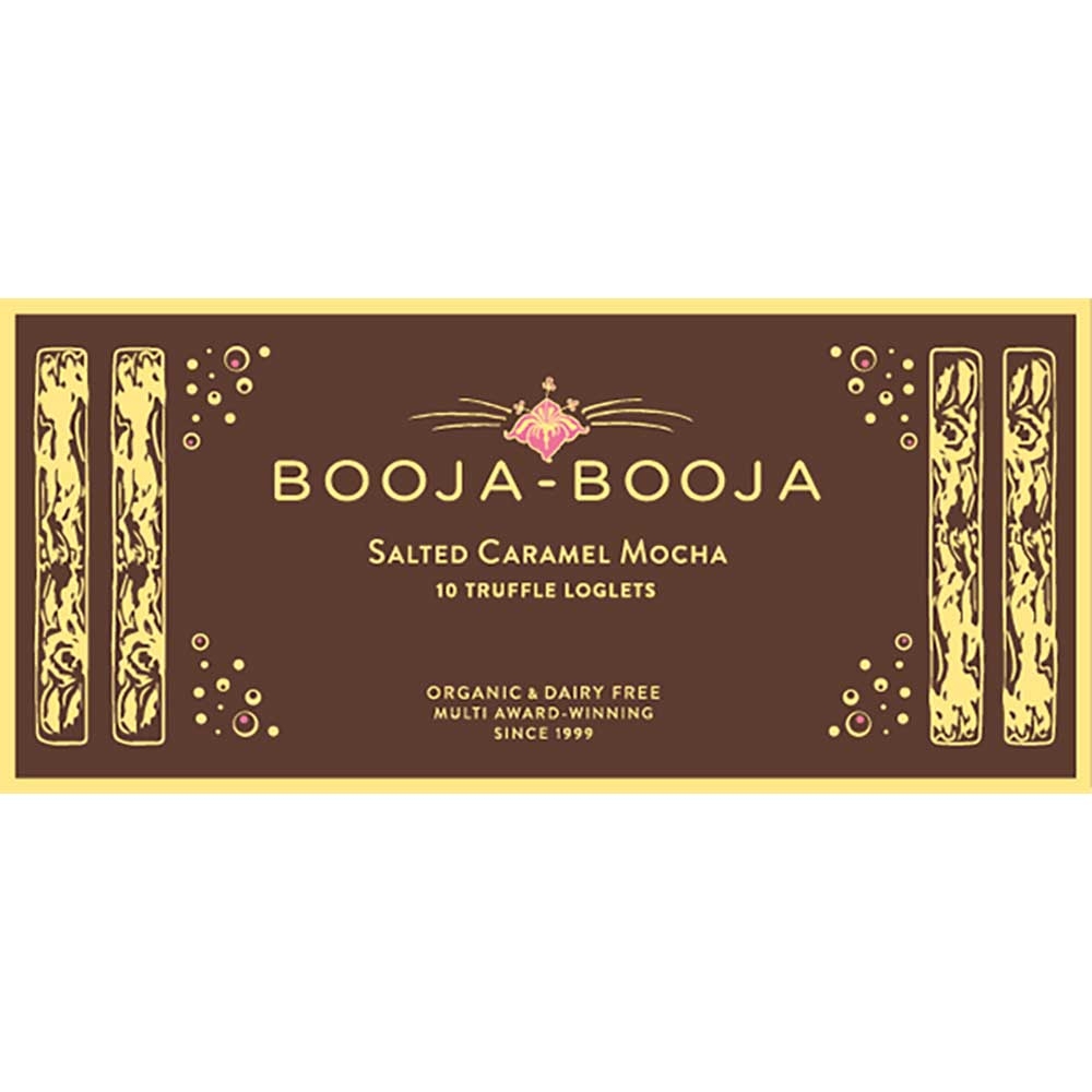 Organic Salted Caramel Mocha - 10 truffle loglets Booja Booja 8x115g Organic Salted Caramel Mocha - 10 truffle loglets Booja Booja 8x115g