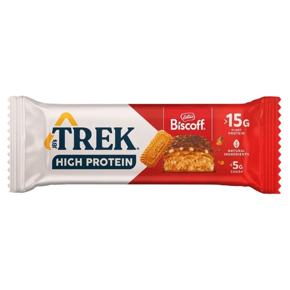 Biscoff High Protein bar - reduced sugar Trek 12x55g Biscoff High Protein bar - reduced sugar Trek 12x55g