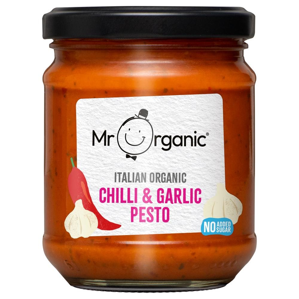 Organic Chilli & Garlic Pesto Mr Organic 6x190g