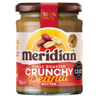 Peanut Butter Crunchy 100% - glass Meridian 6x280g Peanut Butter Crunchy 100% - glass Meridian 6x280g